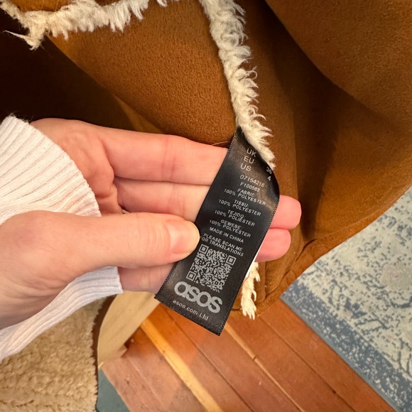 ASOS faux shearling coast size 6 - Picture 5 of 11
